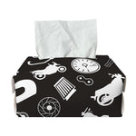 Motorcycle Equipment Pattern Print Rectangle Tissue Box Cover