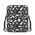Motorcycle Equipment Pattern Print Rectangular Crossbody Bag