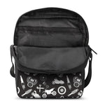 Motorcycle Equipment Pattern Print Rectangular Crossbody Bag