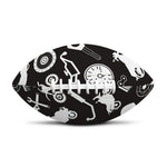 Motorcycle Equipment Pattern Print Rugby Ball