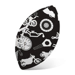 Motorcycle Equipment Pattern Print Rugby Ball