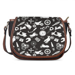 Motorcycle Equipment Pattern Print Saddle Bag