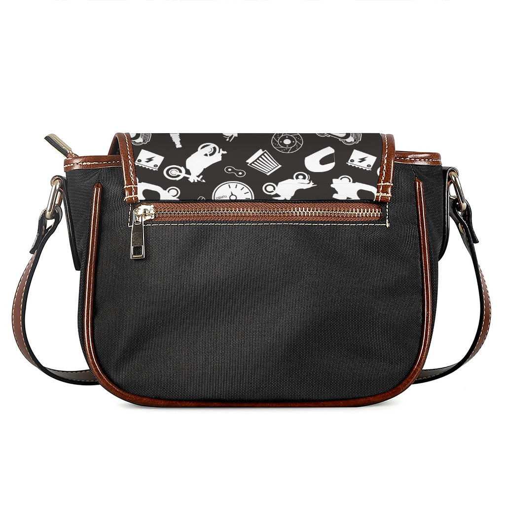 Motorcycle Equipment Pattern Print Saddle Bag