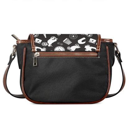Motorcycle Equipment Pattern Print Saddle Bag