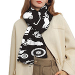 Motorcycle Equipment Pattern Print Scarf