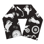 Motorcycle Equipment Pattern Print Scarf