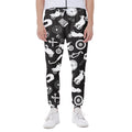 Motorcycle Equipment Pattern Print Joggers