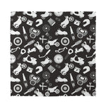 Motorcycle Equipment Pattern Print Silk Bandana