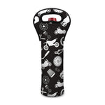 Motorcycle Equipment Pattern Print Single Neoprene Wine Tote