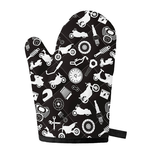 Motorcycle Equipment Pattern Print Single Oven Mitt