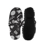 Motorcycle Equipment Pattern Print Slippers