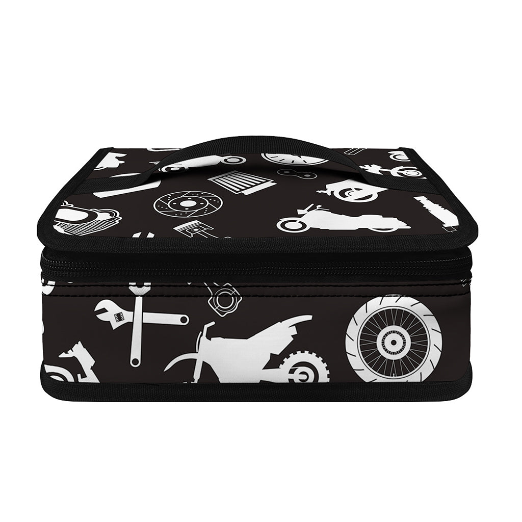 Motorcycle Equipment Pattern Print Small Lunch Bag