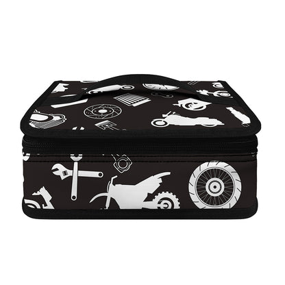 Motorcycle Equipment Pattern Print Small Lunch Bag