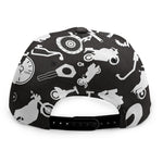 Motorcycle Equipment Pattern Print Snapback Cap