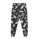 Motorcycle Equipment Pattern Print Sweatpants