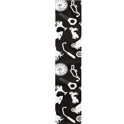 Motorcycle Equipment Pattern Print Table Runner