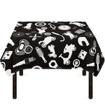 Motorcycle Equipment Pattern Print Tablecloth