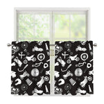 Motorcycle Equipment Pattern Print Tier Curtains