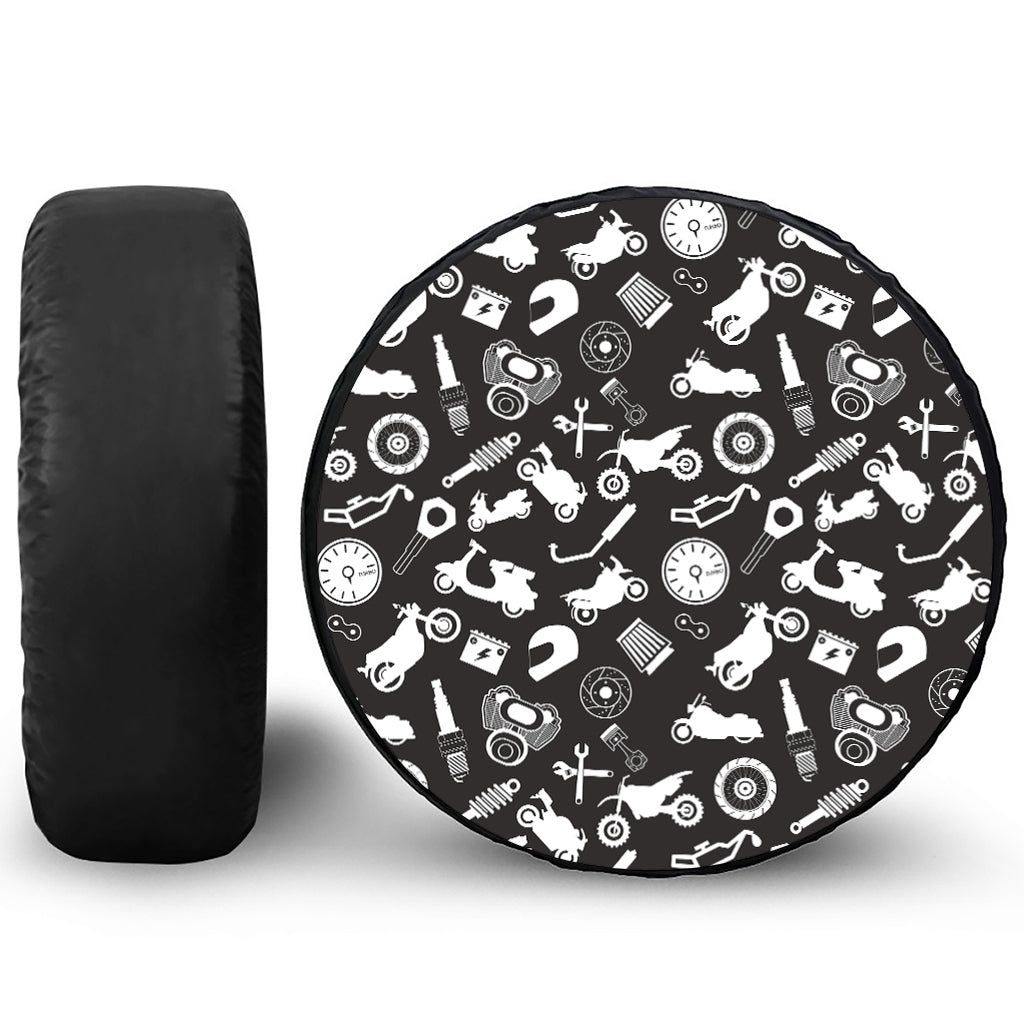 Motorcycle Equipment Pattern Print Tire Cover