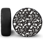 Motorcycle Equipment Pattern Print Tire Cover