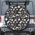 Motorcycle Equipment Pattern Print Tire Cover With Camera Hole