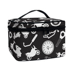 Motorcycle Equipment Pattern Print Travel Makeup Bag