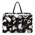 Motorcycle Equipment Pattern Print Utility Tote Bag