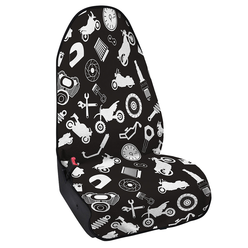 Motorcycle Equipment Pattern Print Waterproof Car Seat Cover