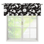 Motorcycle Equipment Pattern Print Window Valance