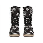 Motorcycle Equipment Pattern Print Winter Boots