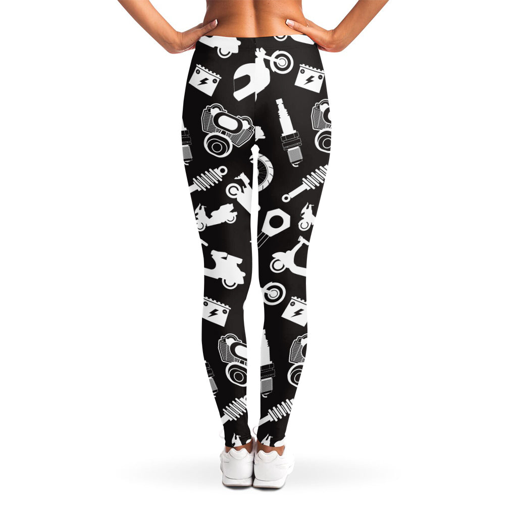 Motorcycle Equipment Pattern Print Women's Leggings