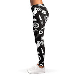 Motorcycle Equipment Pattern Print Women's Leggings