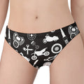 Motorcycle Equipment Pattern Print Women's Panties