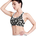 Motorcycle Equipment Pattern Print Women's Sports Bra