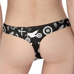 Motorcycle Equipment Pattern Print Women's Thong
