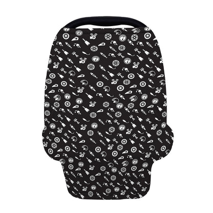 Motorcycle Parts Pattern Print Baby Seat Cover
