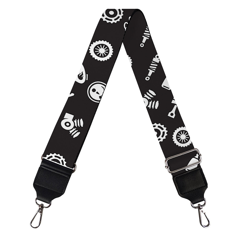 Motorcycle Parts Pattern Print Bag Strap