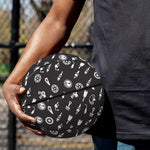 Motorcycle Parts Pattern Print Basketball