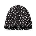 Motorcycle Parts Pattern Print Beanie