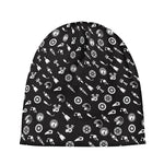 Motorcycle Parts Pattern Print Beanie