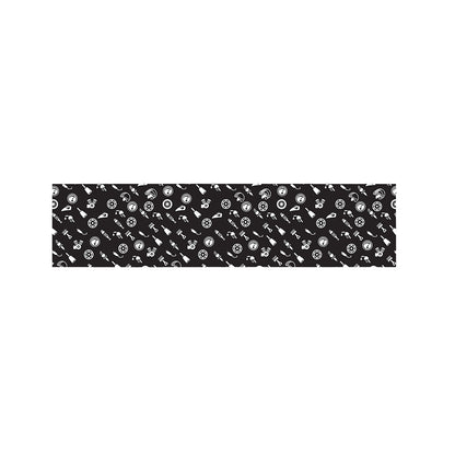 Motorcycle Parts Pattern Print Bed Runner