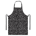 Motorcycle Parts Pattern Print Bib Apron With Pocket