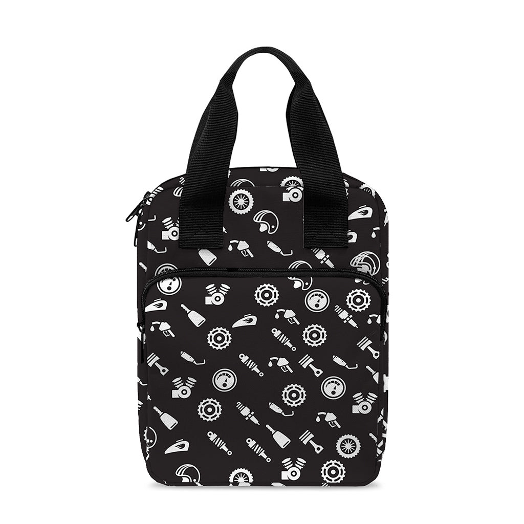 Motorcycle Parts Pattern Print Bible Tote Bag