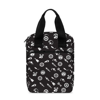 Motorcycle Parts Pattern Print Bible Tote Bag