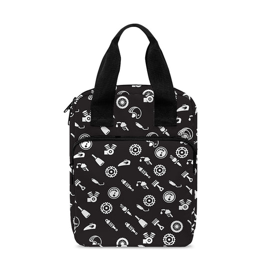 Motorcycle Parts Pattern Print Bible Tote Bag