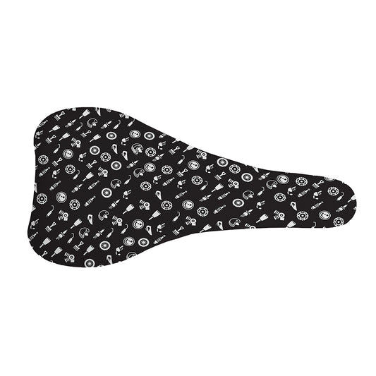 Motorcycle Parts Pattern Print Bicycle Seat Cover