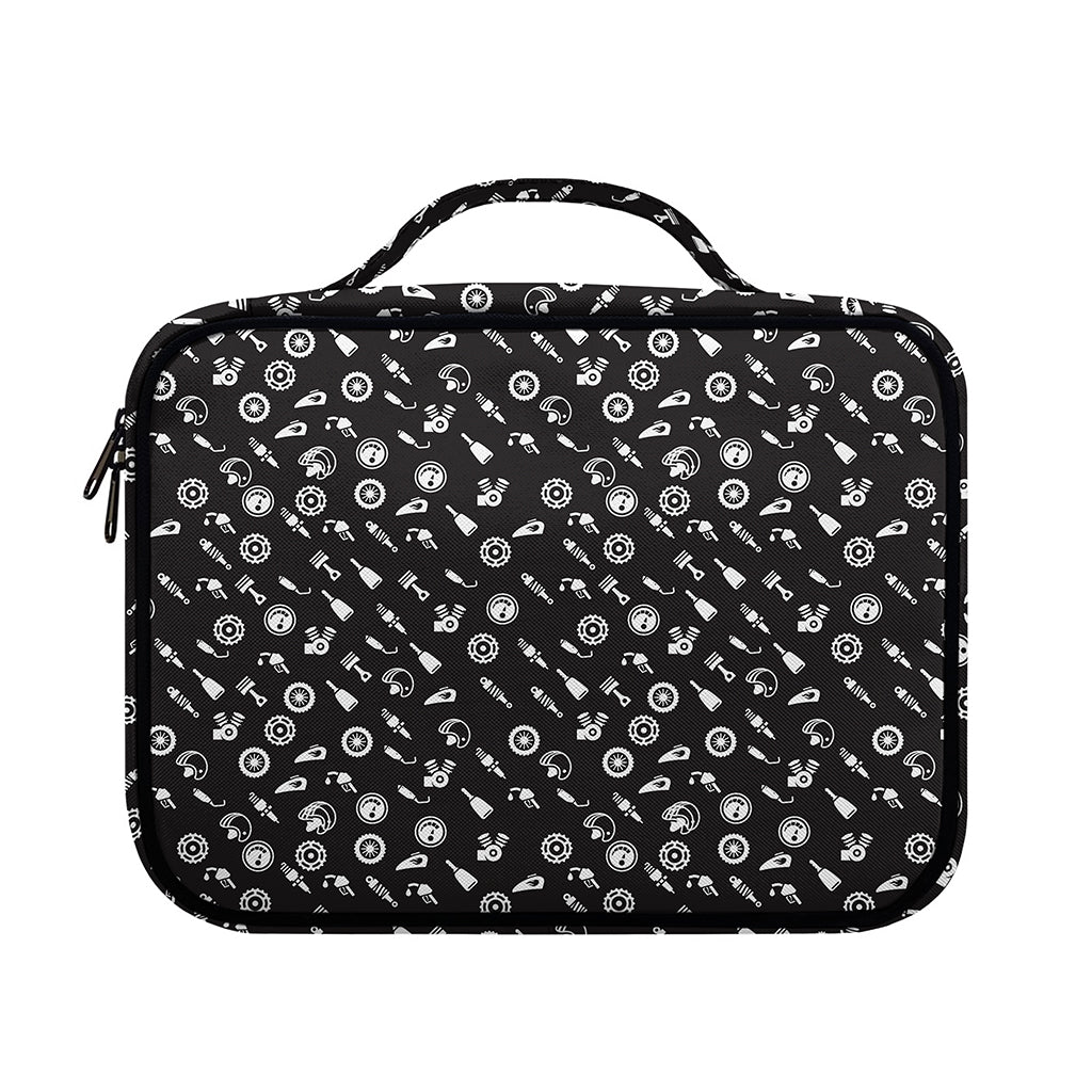 Motorcycle Parts Pattern Print Briefcase Bible Bag