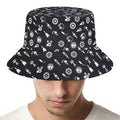 Motorcycle Parts Pattern Print Bucket Hat