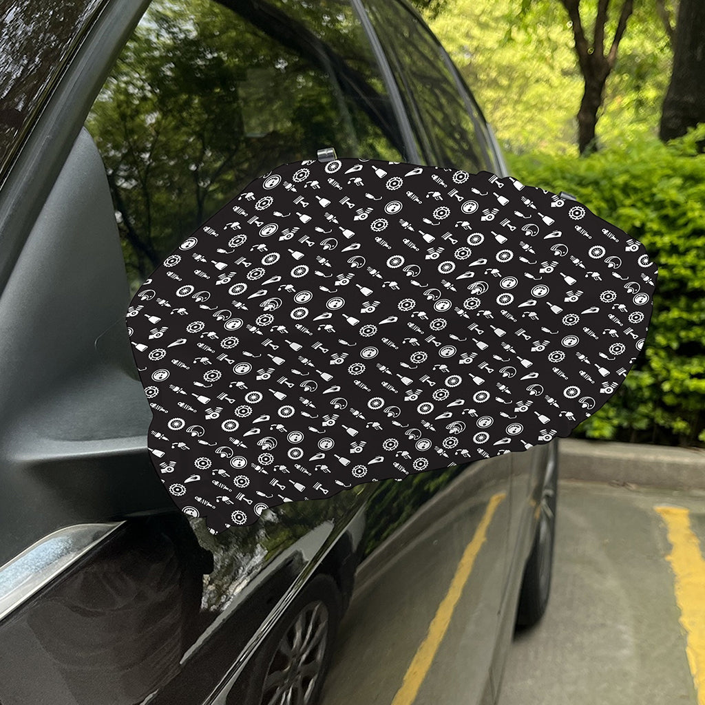 Motorcycle Parts Pattern Print Car Side Mirror Covers