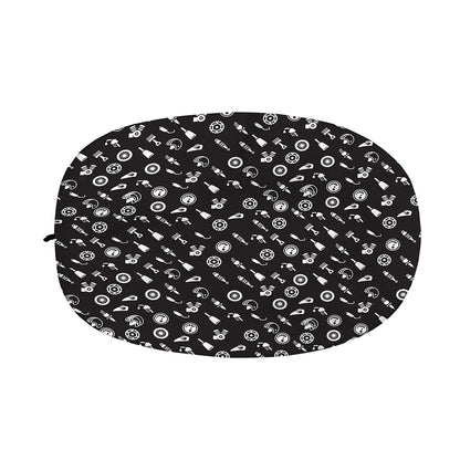 Motorcycle Parts Pattern Print Car Side Mirror Covers